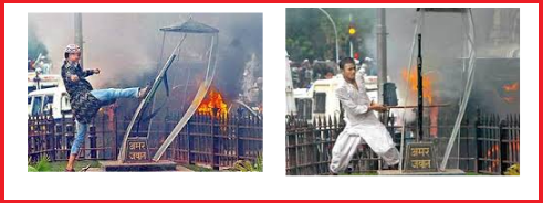 Islamist mobs at Azad Maidan in Mumbai attack Amar Jawan Jyoti