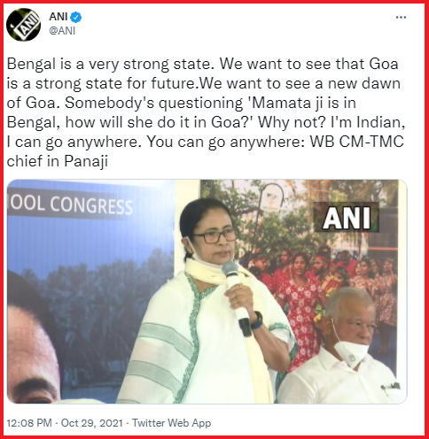 Mahua Moitra claims TMC-MGP alliance in Goa will split Hindu votes